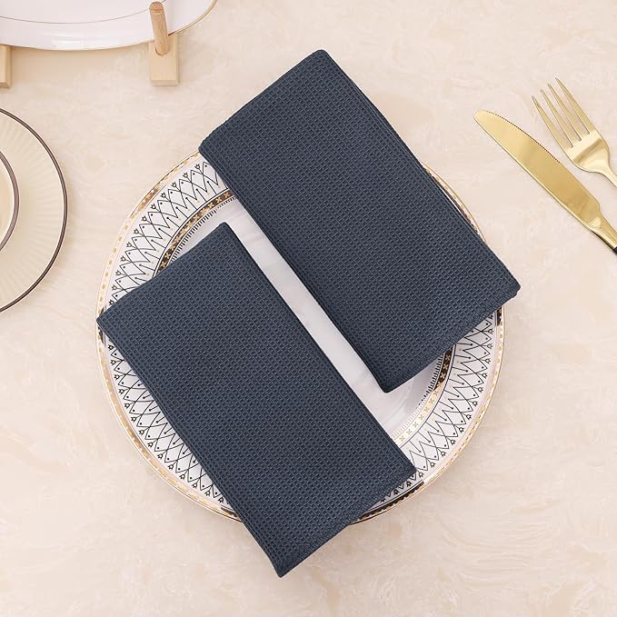 Homaxy 100% Cotton Kitchen Towels and Dishcloths Set