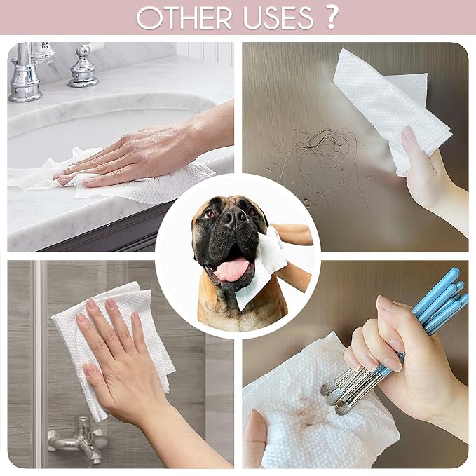 100% Cotton Disposable Face Towel 200 Count 10x12 Inch | Biodegradable Thick