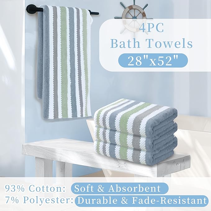 Striped Bath Towels