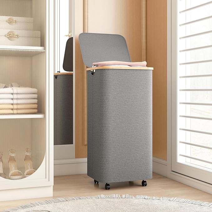 Yecaye 100L Large Capacity Laundry Hamper – Foldable Rolling Laundry Basket