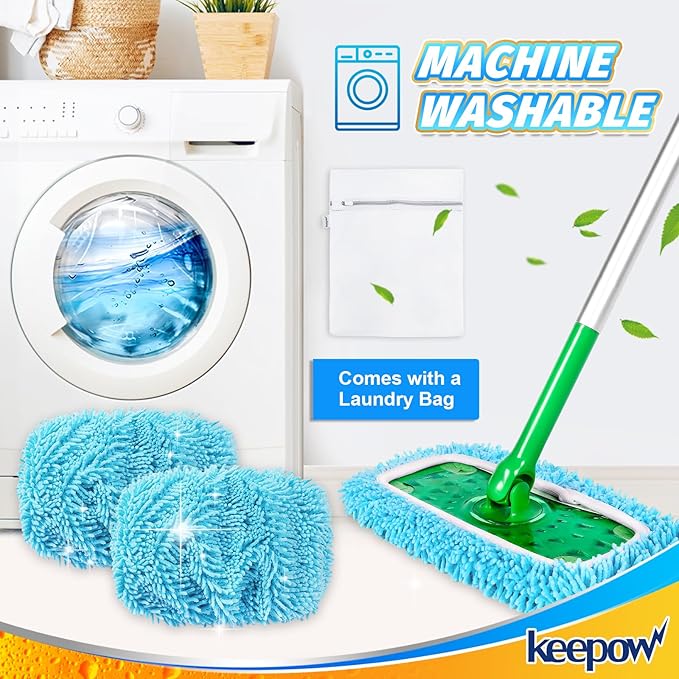 KEEPOW Wet Pads Refill for Swiffer Sweeper Mop and Sweep & Mop Deluxe