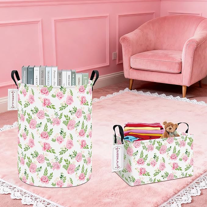 QUEENLALA Large Storage Basket, Laundry Hamper/Bathroom/Home Decor/Collapsible