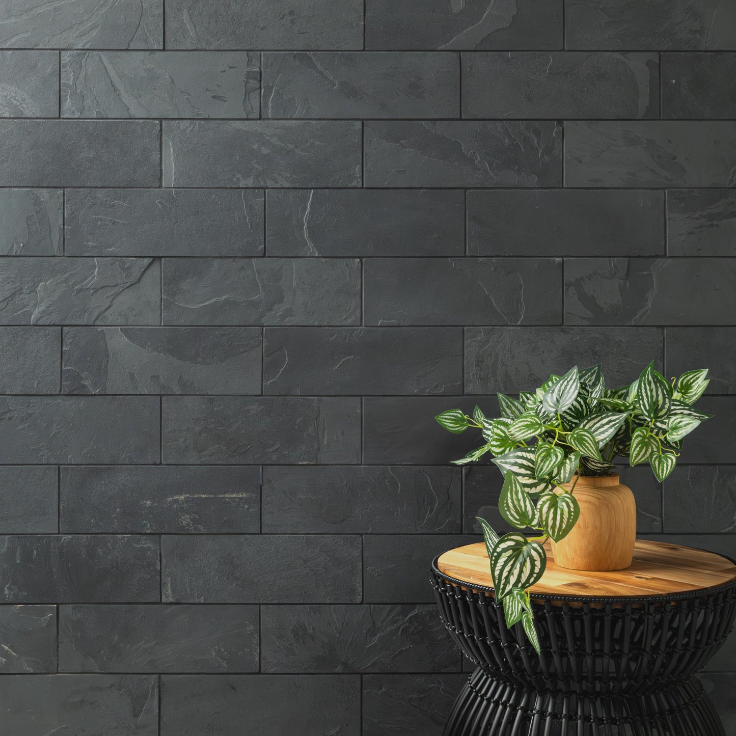 MSI Montauk Black 4 inch x 12 inch Gauged Slate Subway Tile for Kitchen Backsplash, Floor Tile, Wall Tile for Bathroom, Shower Wall Tile,