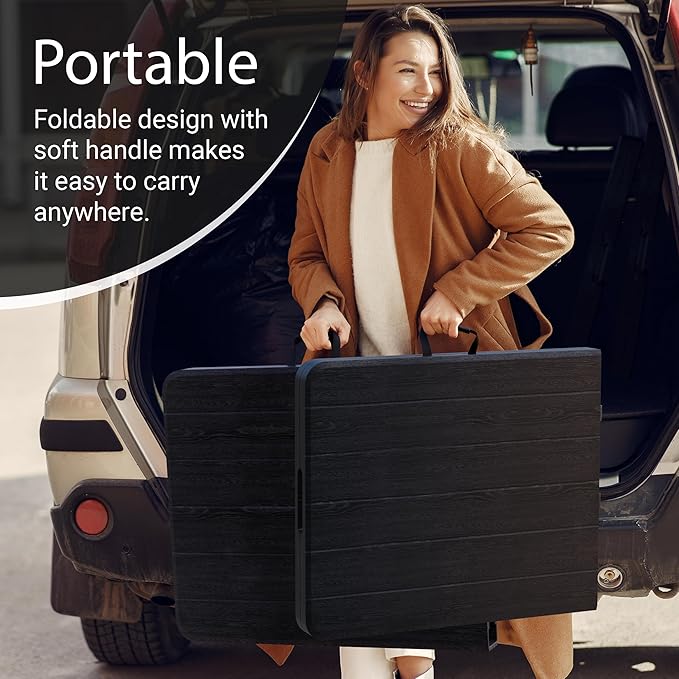 6 Feet Foldable Table with Built in Handle & Steel Legs | 6FT Heavy Duty
