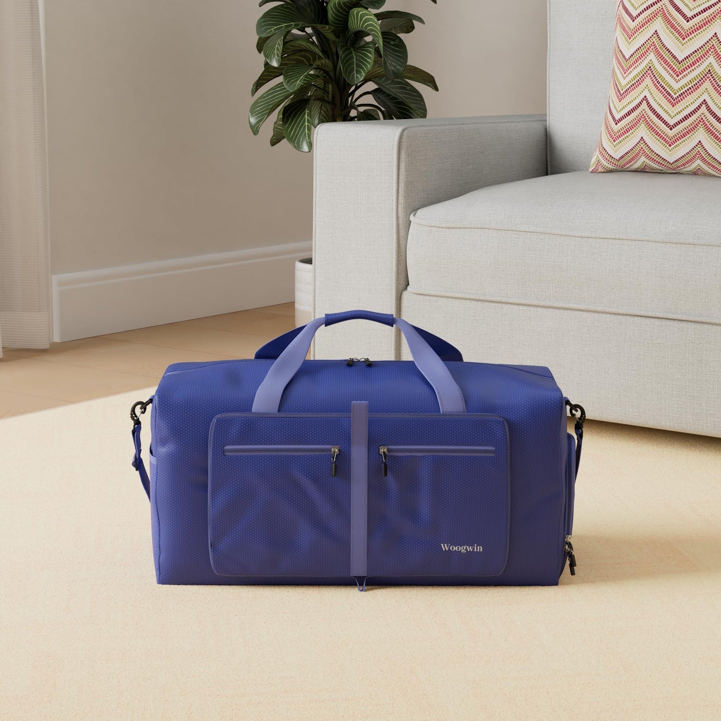 ehsbuy 60L Foldable Travel Duffle Bags for Men Women Large Holdall Waterproof Overnight Weekend Bags for Gym Luggage