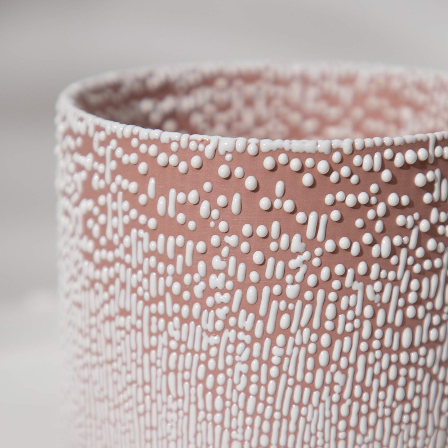 UBEE Planter Ceramic Flower Pot for Indoor Plants | 5.5 inch + 4.9 inch Plant Pot with Saucer and Drainage Hole for Aloe, Snake Plants, Pothos, Orchid, Terracotta with White Glaze Dot