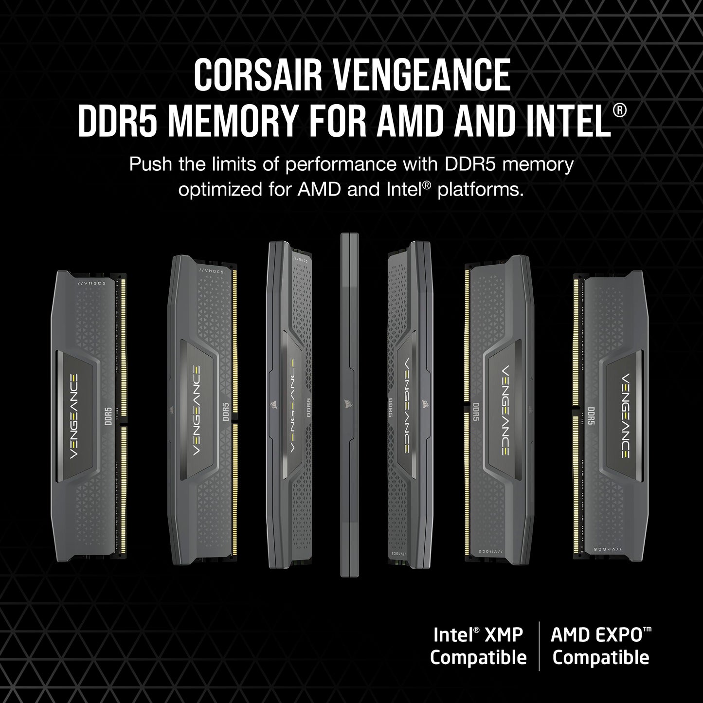 CORSAIR VENGEANCE DDR5 32GB (2x16GB) DDR5 6000MHz CL30 AMD EXPO Intel XMP iCUE Compatible Computer Memory – Grey (CMK32GX5M2B6000Z30)