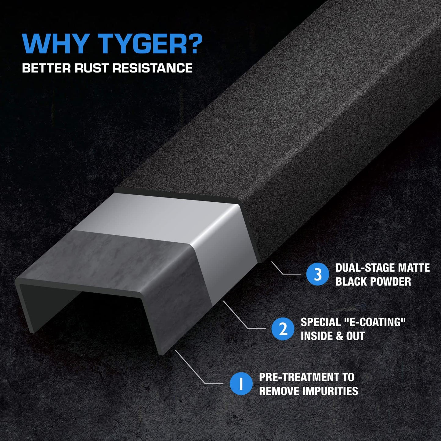 Tyger Auto TG-TR8J88818 Tire Carrier Kit Compatible with 2018-2026 Jeep Wrangler JL (Not for JK) Textured Black for up to 37inch Spare Tire