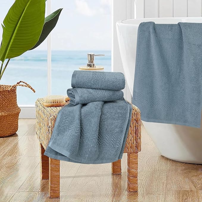 Cleanbear Hand Towel for Bathroom, 100% Cotton, Quick Dry & Lightweight Hand