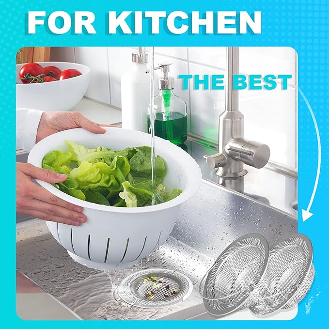 Sink Drain Strainer, Suitable for Most Sink Drains, Anti Clogging