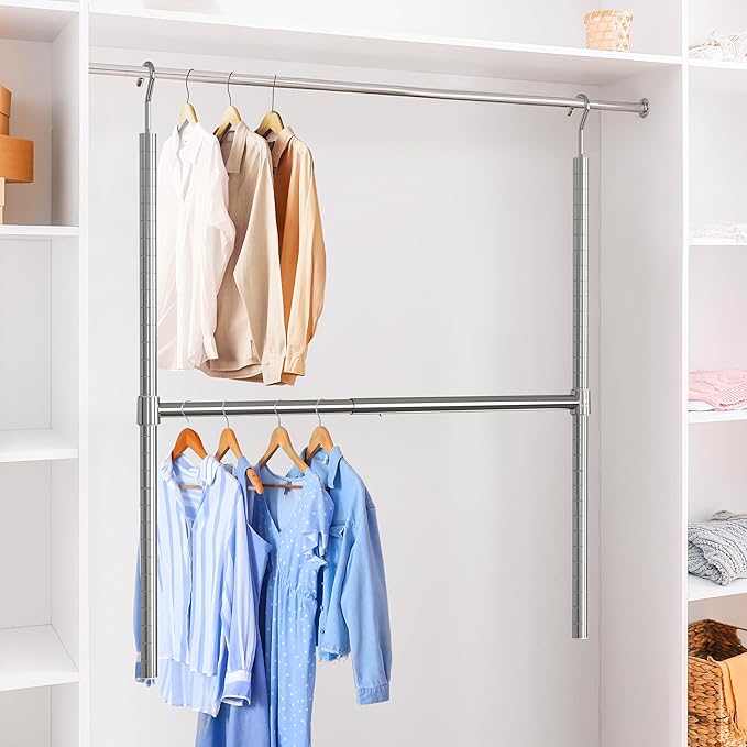 Simple Houseware Adjustable Closet Hanging Rod
