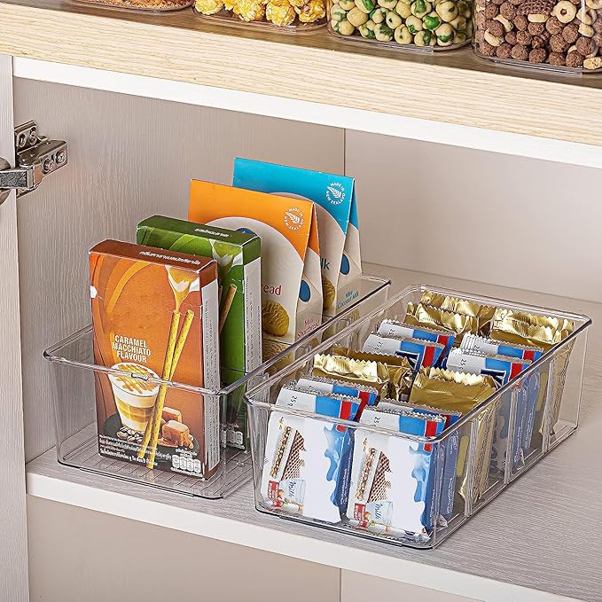 Vtopmart 4 Pack Food Storage Organizer Bins, Cabinet Organization and Storage