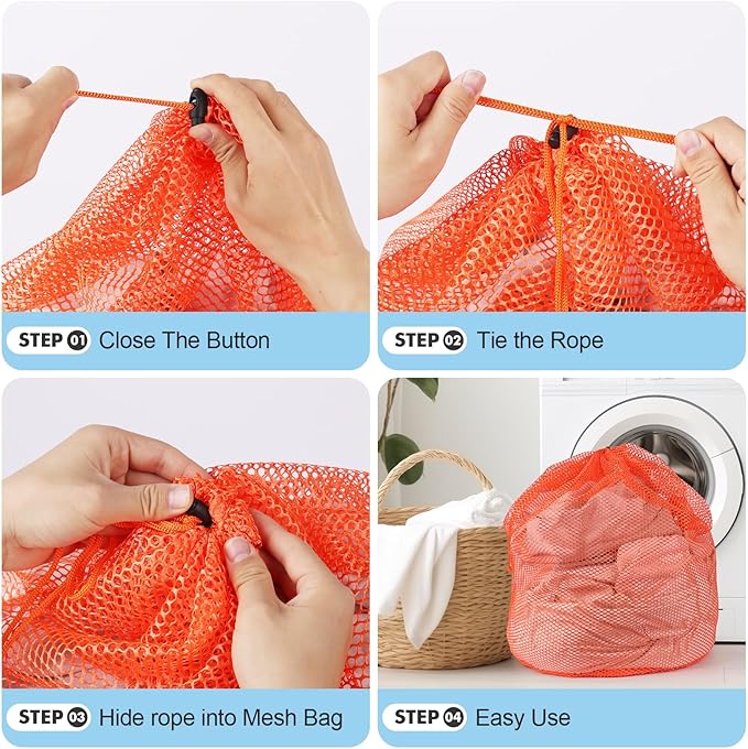 4Pcs Mesh Laundry Bags Washing Machine Mesh Wash Bags