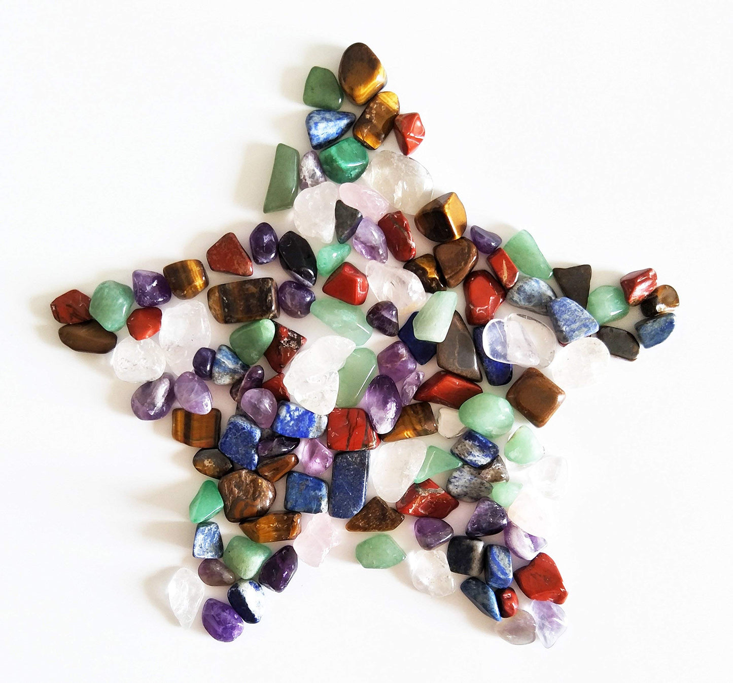 Mina Heal Chakra Stones Collection, Tumbled and Polished Natural Crystals, Mixed 7 Chakra Stones for Meditation, Energy Balance and Decorative Use (1Pound, 10-20mm)