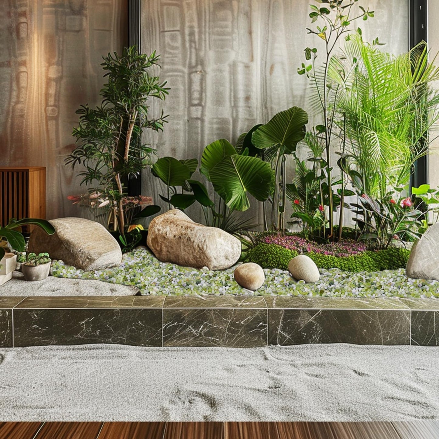 Pulovin 5 lbs Jade Pebbles for Indoor Plants, Decorative Pebbles for Bamboo, Vase, 3/8" Plant Gravel for Pots Indoor, Highly Polished Small River Rocks