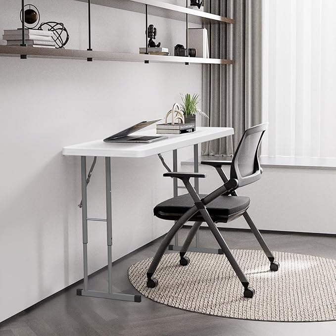 VINGLI 4 FT Narrow Folding Table, Home Work