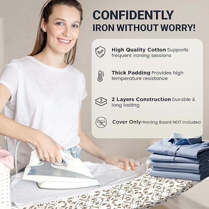 Small Ironing Board Cover and Pad 12"x32" Small Iron Board Cover