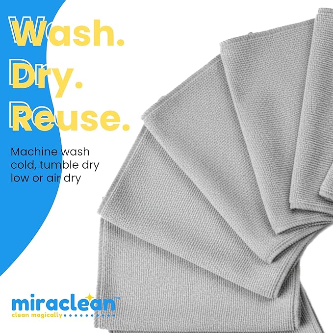 Microfiber Cleaning Cloth Grey 12 Pack Premium Microfiber Towels