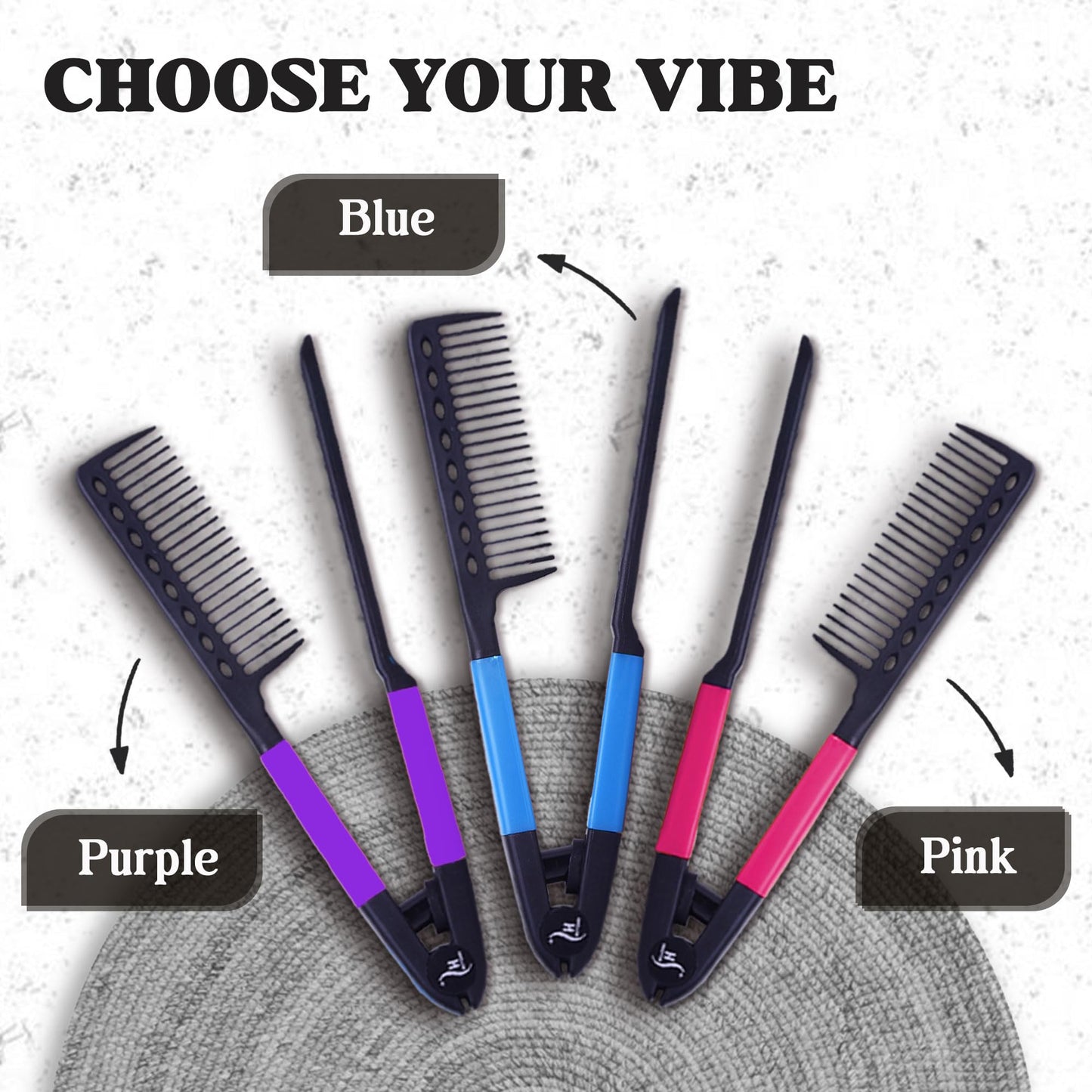 Herstyler Hair Straightening Comb - Straightener Comb for Flat Iron - Makes Styling Easy - Get Straight Hair in Minutes (Pink)