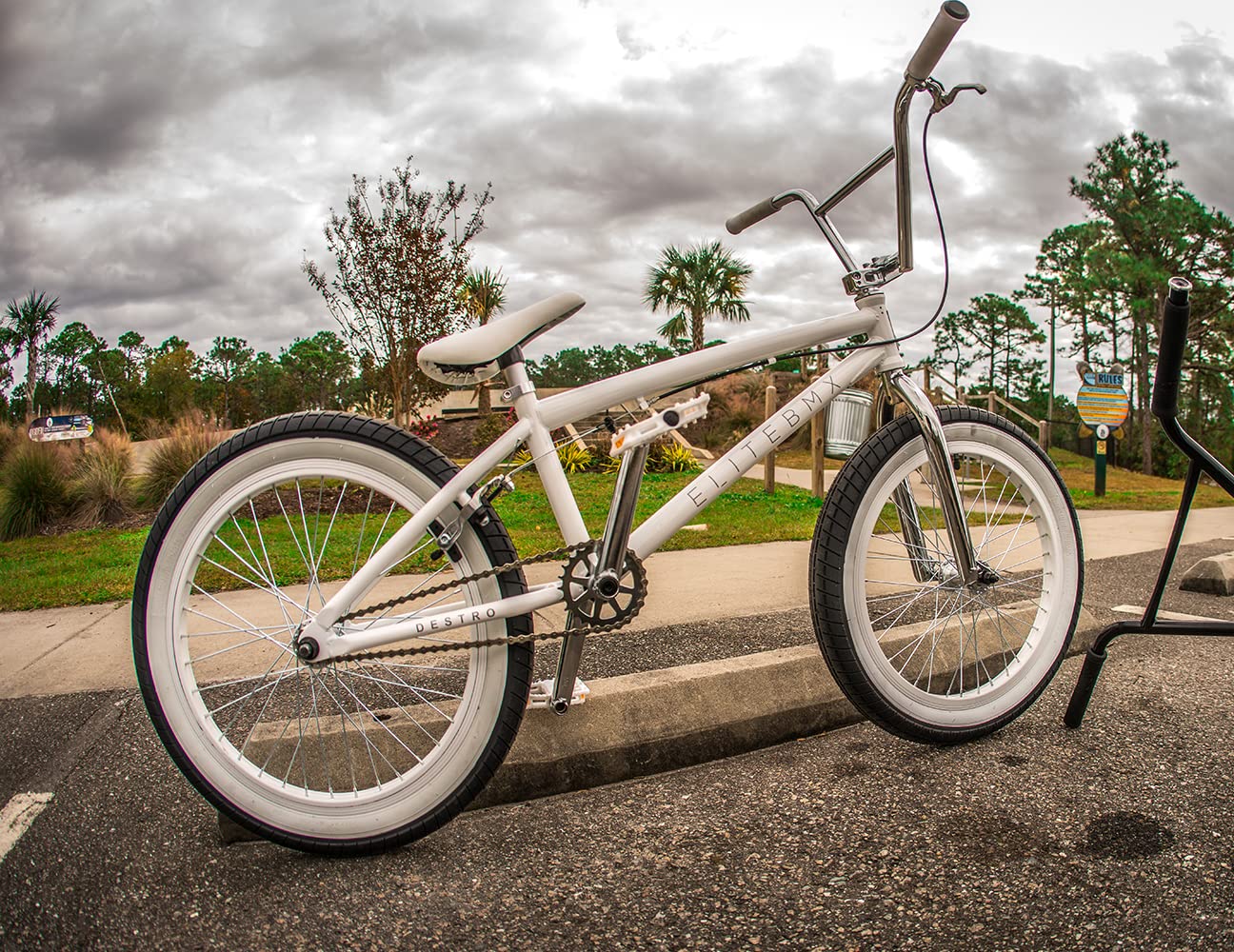 Elite BMX Bicycle 18", 20" & 26" BMX Bike - Freestyle BMX Bike All Models Come with 3 Piece BMX Crankset (20", White)