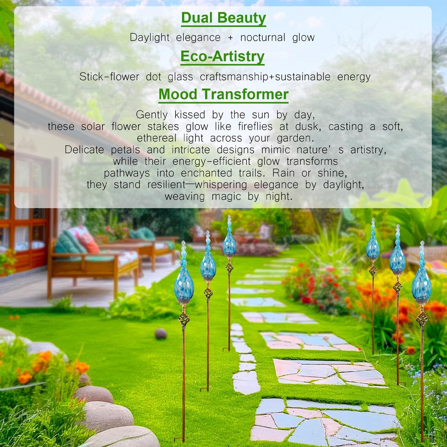 Solar Garden Lights, Solar Flame Lights Outdoor Decorative Garden Stakes Decor Waterproof Flame Solar Stake Lights for Outside Yard Patio Lawn Porch Cemetery
