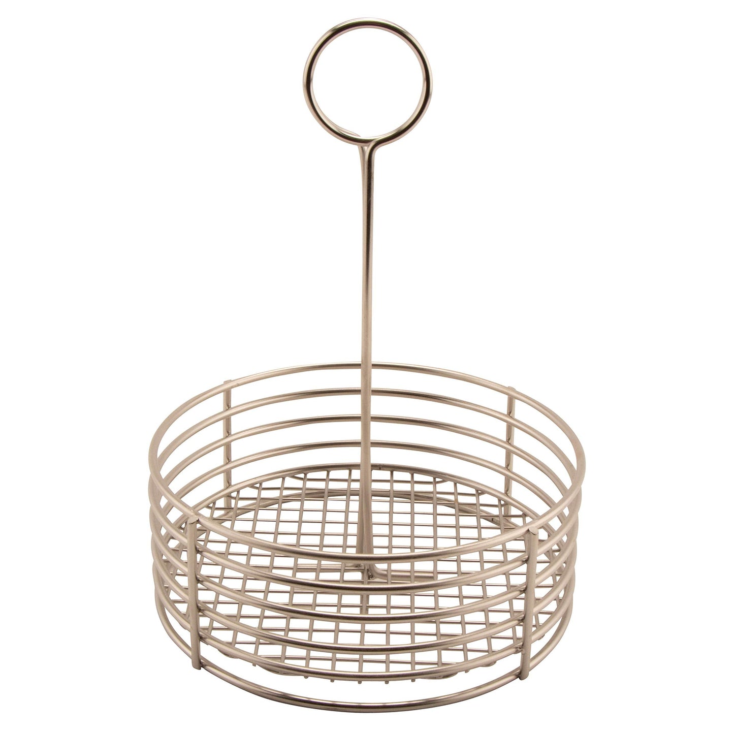 G.E.T. Enterprises Stainless Steel Round Stainless Steel Condiment Caddy Stainless Steel Table Caddies Collection 4-81866 (Case of 12)