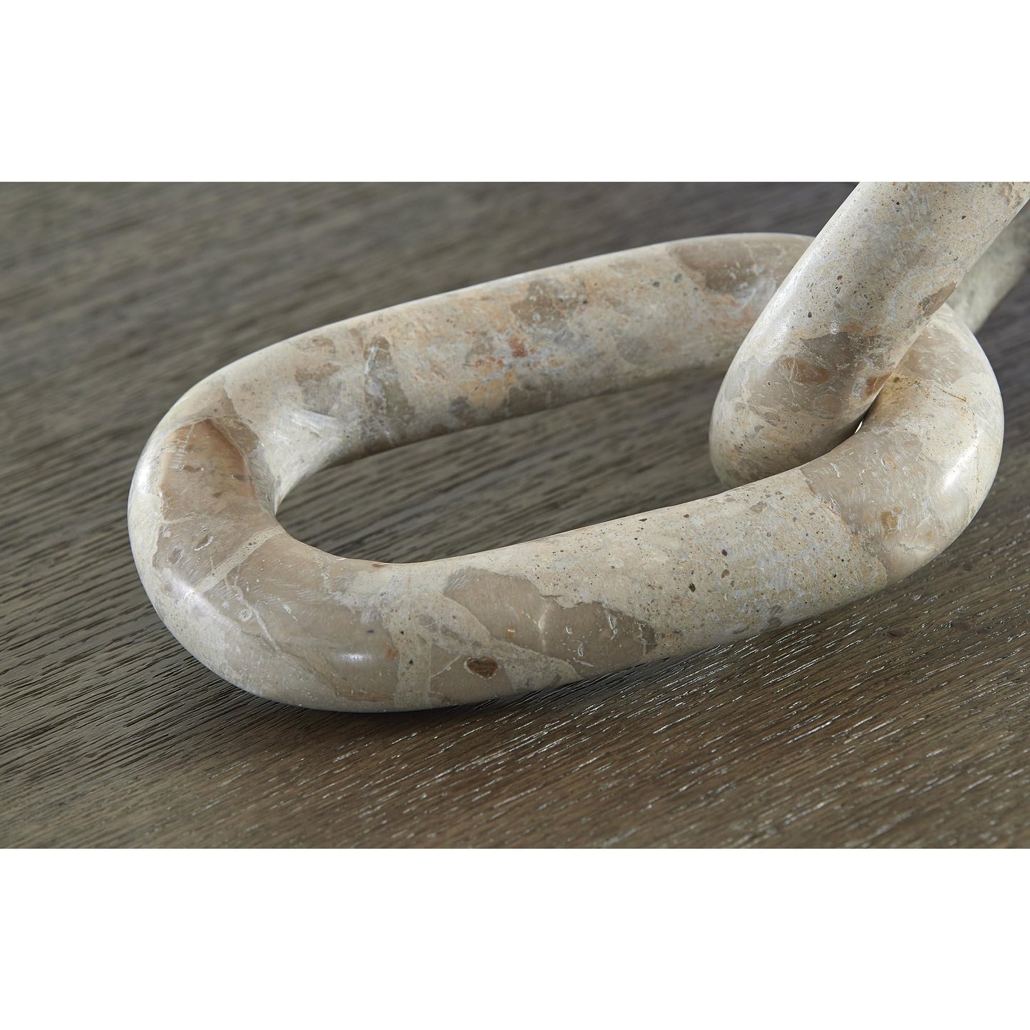 Signature Design by Ashley Kenport Contemporary Marble Chain Sculpture, Light Beige