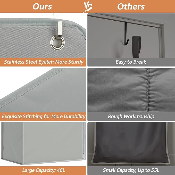 MaxGear Hanging Laundry Hamper, Over the Door Hamper