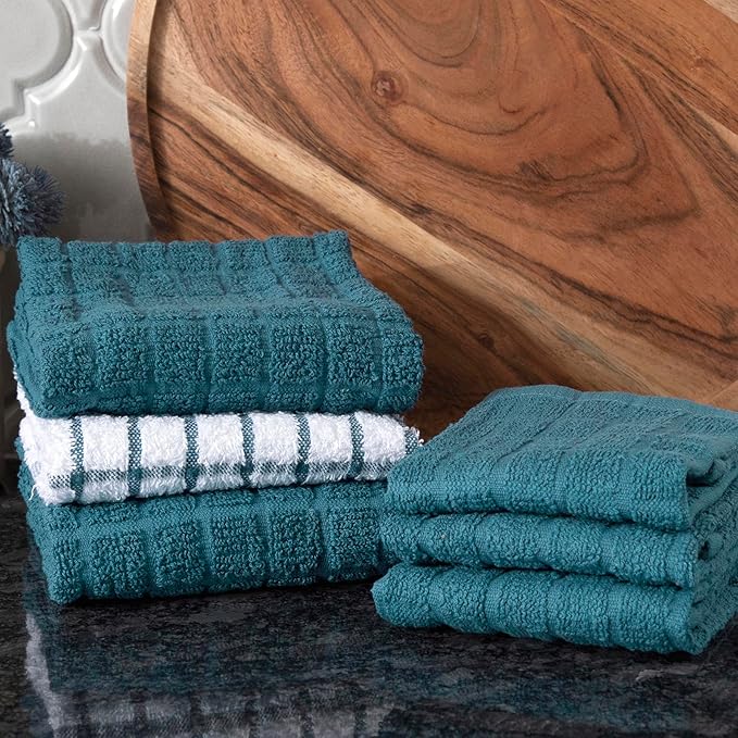 Ritz Premium Kitchen Towel and Dish Cloth Value Set: Highly Absorbent, Super
