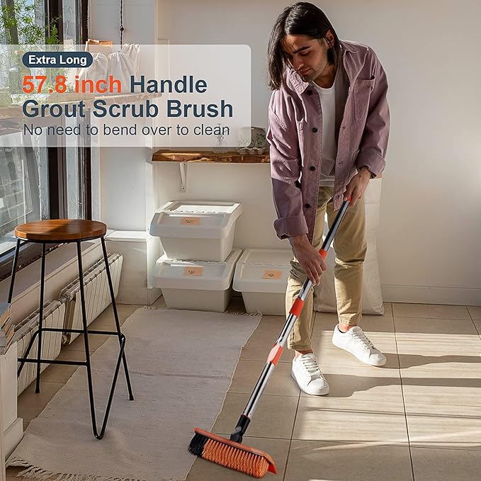 2 in 1 Floor Scrub Brush Grout Brush