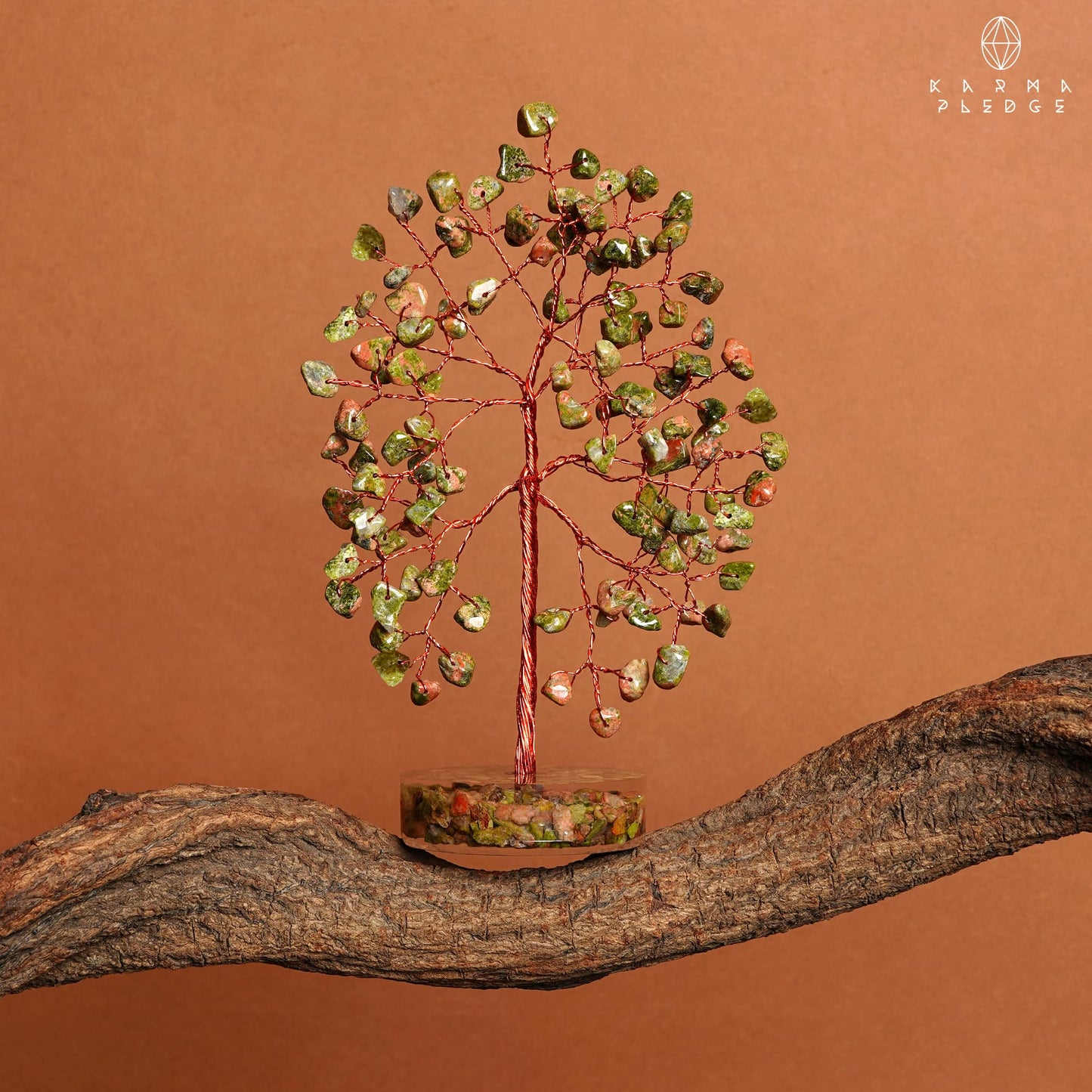 Unakite Crystal Tree of Life Birthday Gifts for Women, Men, Friends, Handmade Chakra Healing Crystals Tree for Home Office Decor, Positivity, Good Luck, Money, Unique Gifts for Her Mom, Sister, Dad