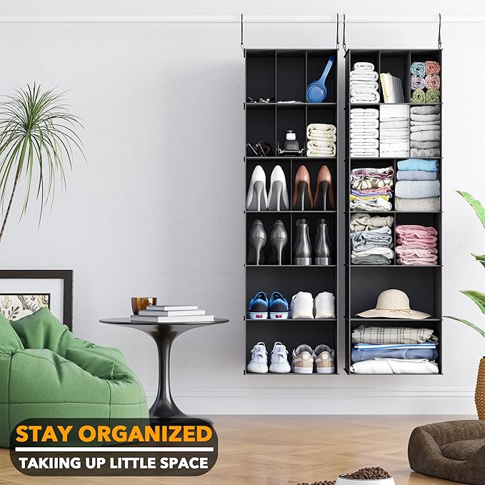 SpaceAid 2 Pack Hanging Closet Organizer and Storage
