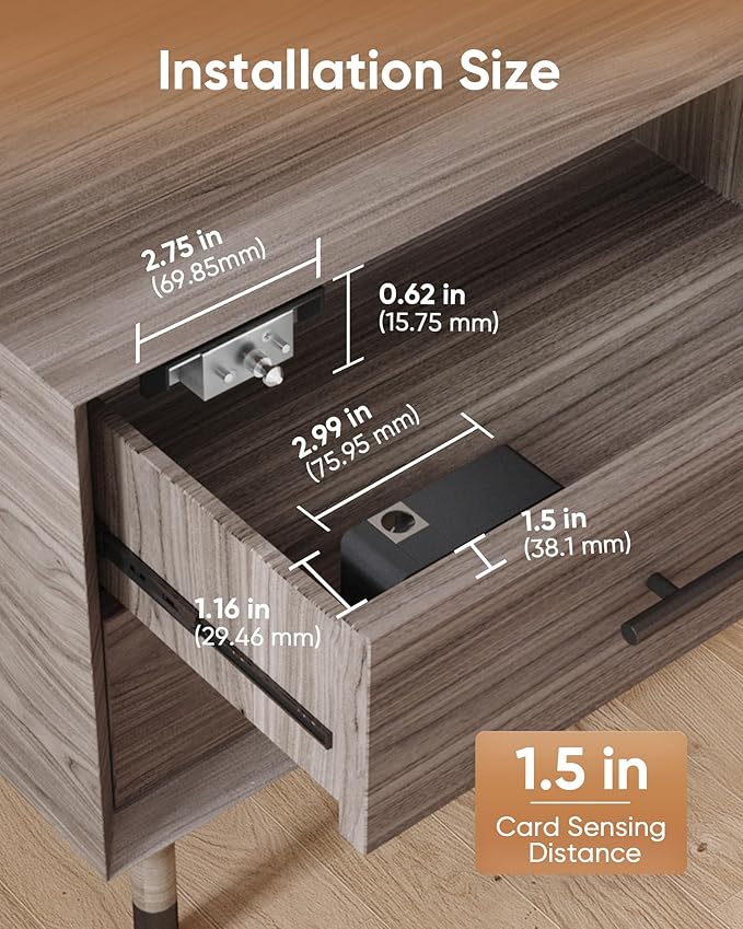 Smart Cabinet Lock Hidden Invisible RFID Kid Keyless Drawer Locks