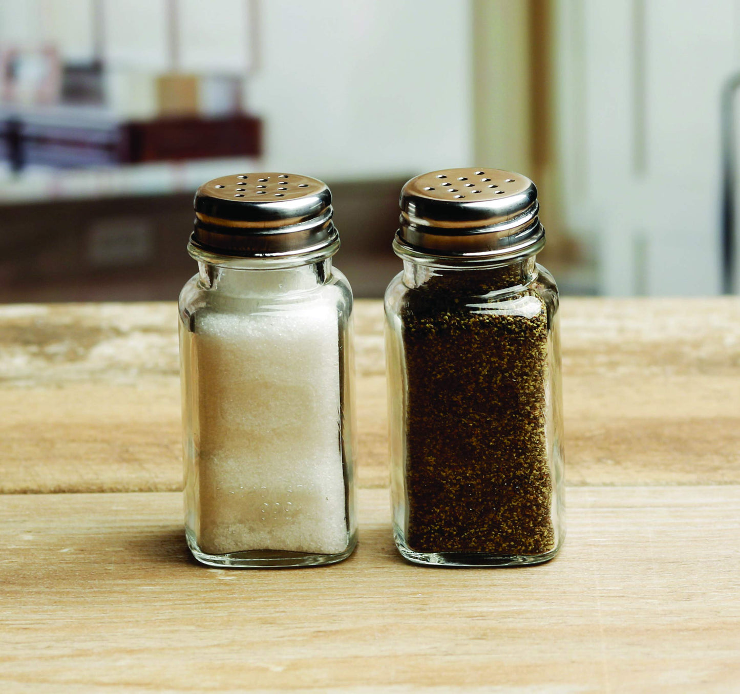 Circleware Yorkshire Glass Salt and Pepper Shakers, Set of 2, 2.85 oz., Clear