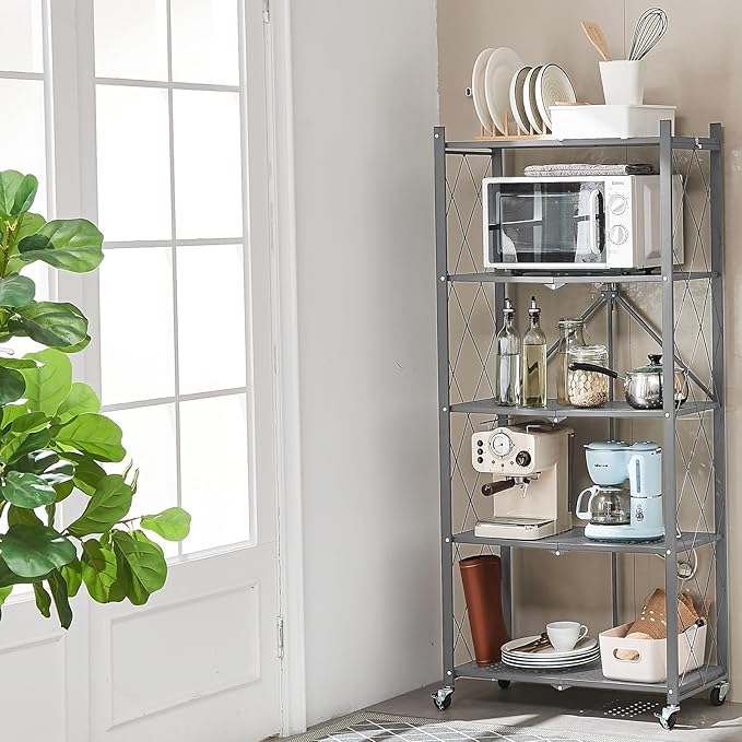 BRIAN & DANY 5-Tier Foldable Storage Shelves