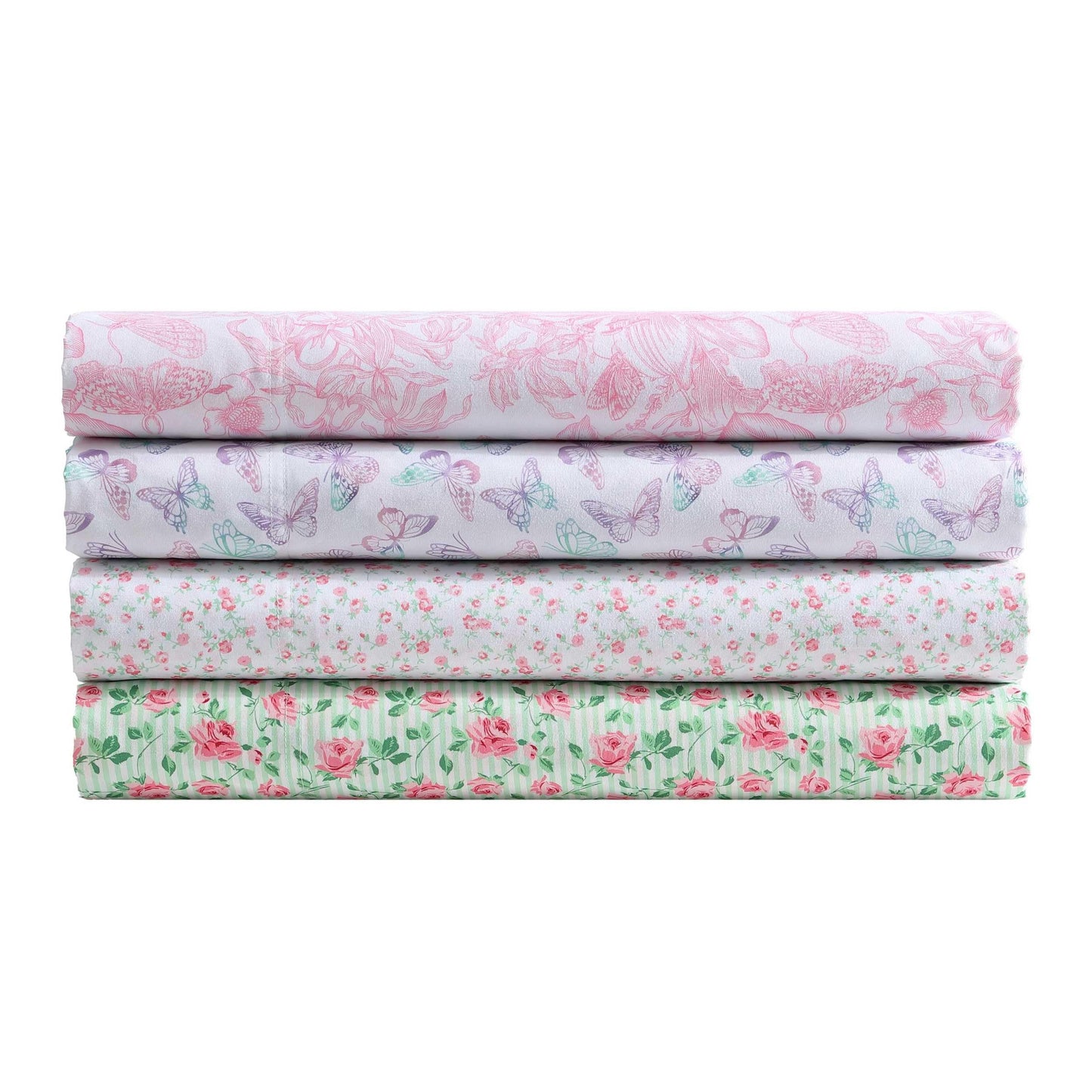 Betsey Johnson - Queen Bed Sheets, Fade & Wrinkle Resistant Bedding Set with Matching Sham(s), Soft & Lightweight Bedding Essentials (Butterfly Rainbow Purple, Queen)
