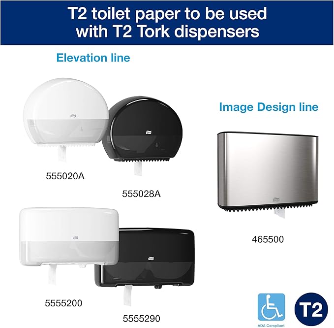 Tork Matic Paper Hand Towel Roll White H1 and Tork Mini Jumbo Toilet Paper Roll