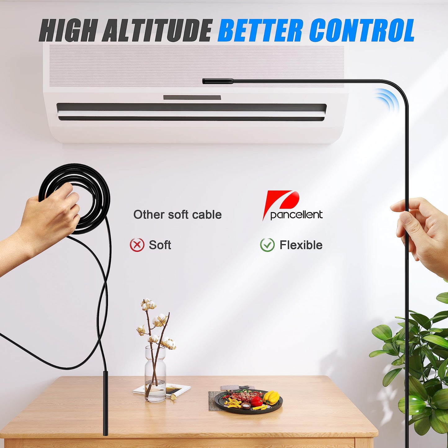 0.216 in Ultra-Thin Snake Inspection Borescope, Pancellent Type C Endoscope, Scope 1920P with 6 LED Lights for Android and iOS Smartphone, iPhone, iPad, Samsung (16.5FT)