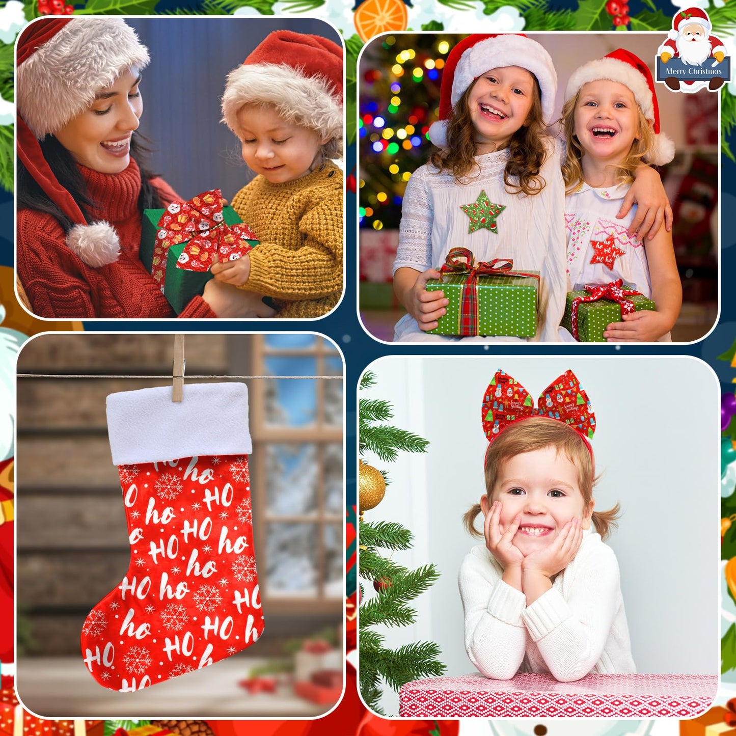 Tudomro 70 Pcs 10 x 10 Inch Christmas Quilting Fabric Squares Santa Gingerbread Man Fabric Bundles Snowman Candy Cane Printed Precut Patchwork Materials for Xmas Winter DIY Crafts Cloths Handmade