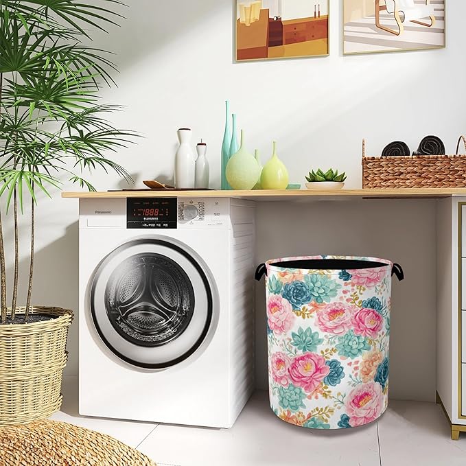 Succulent Plant Laundry Basket