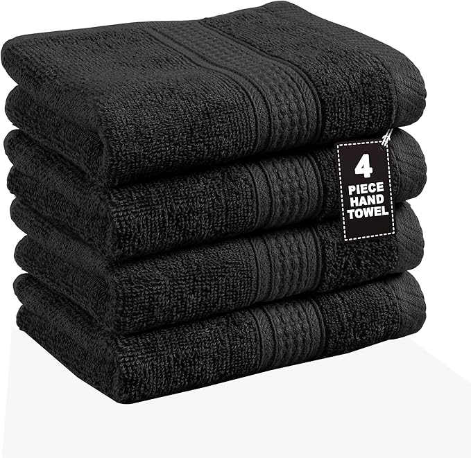 Black Hand Towels for Bathroom
