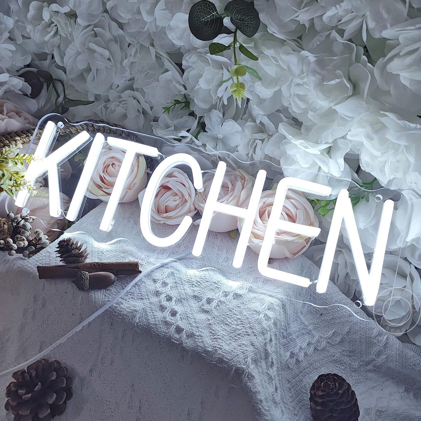 SYLHOME Kitchen Led Neon Light Sign Home Restaurant Wall Sign Decor Luncheonette Hotel Canteen Cooking Room Party Decor Birthday Christmas Gifts USB 15.75"X5.12"