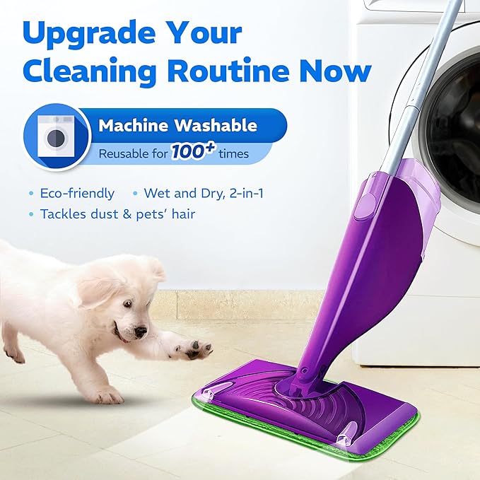 2 Pack Reusable Mop Pads, Compatible