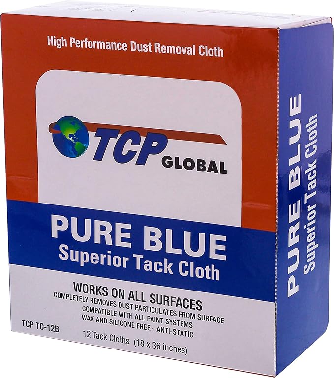 TCP Global Pure Blue Superior Tack Cloth, Automotive & Woodworking,