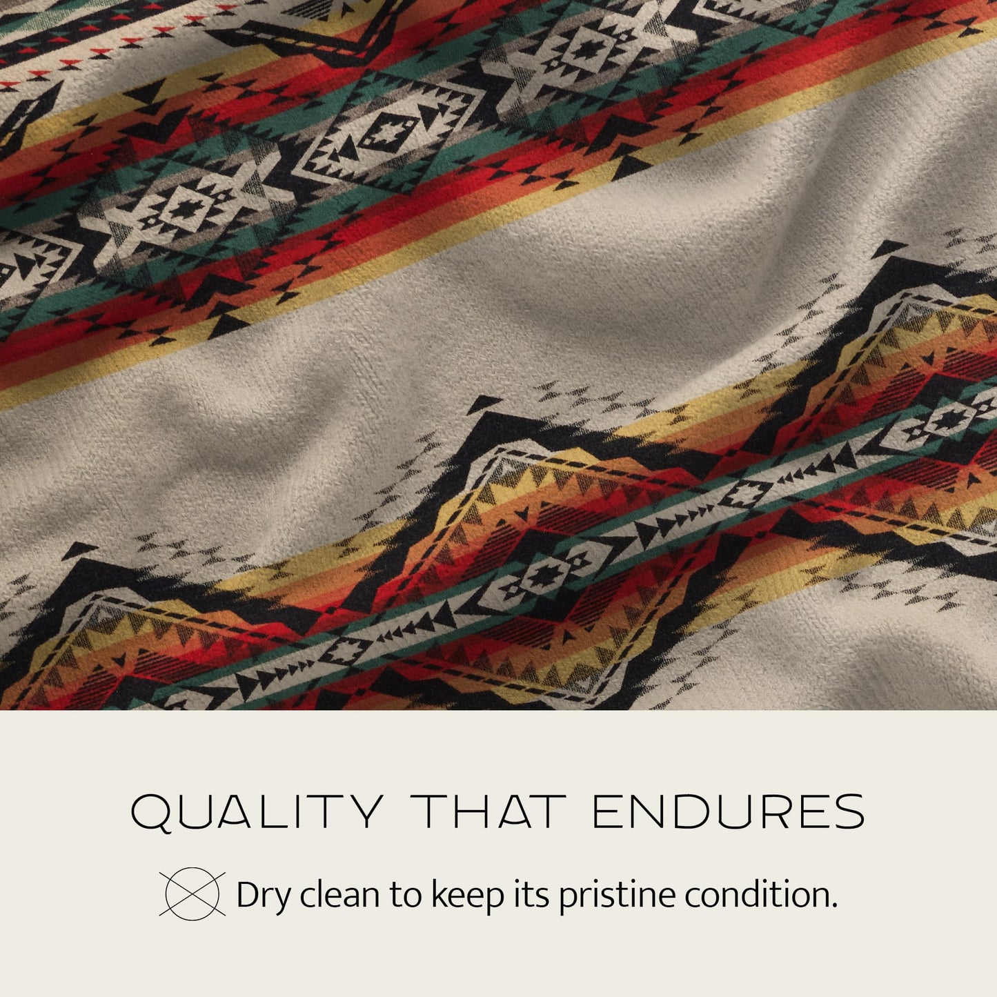 Pendleton Jacquard Unnapped Twin Blanket 64" x 80" - Heirloom Quality Virgin Wool, Reversible, Reinforced Ultrasuede Binding, Made in USA - Medicine Bow