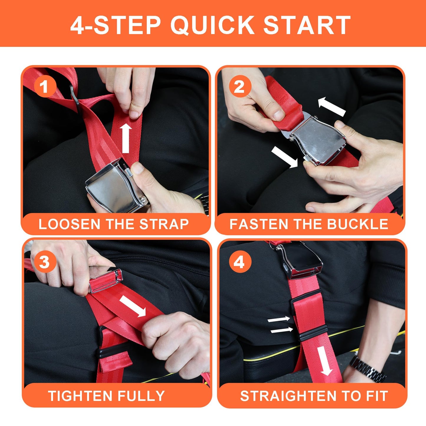 Nordic Curl Stabilizer Strap with Anti-Slip Locking Buckle, Adjustable 63-Inch gym seatbelt for Bench, Nordic Curl, Leg Extensions, Seated Rows & Home Gym Training(red)