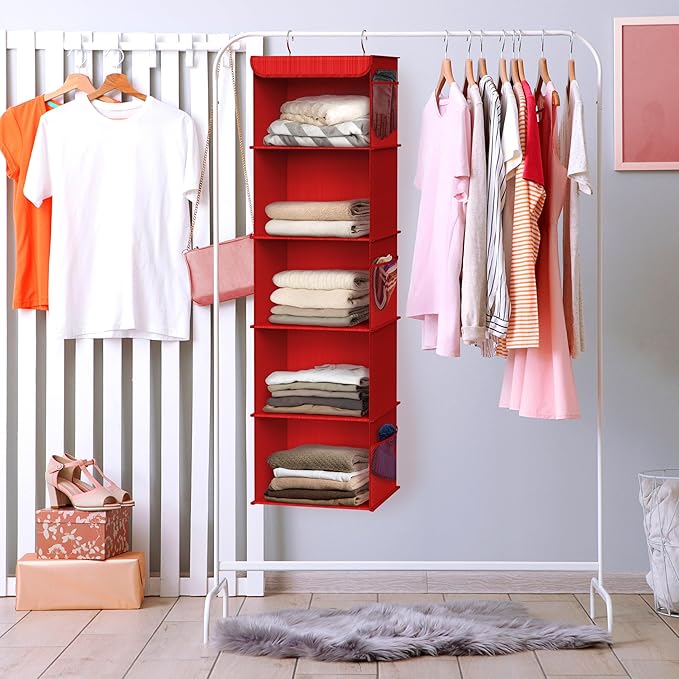 Simple Houseware 5 Shelf Hanging Closet Organizer