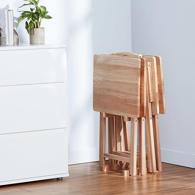 Amazon Basics Classic Foldable TV Dinner Tray Table