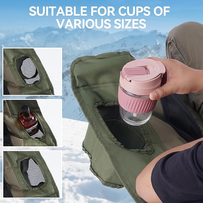 Double Camping Chairs Padded Loveseat Chair