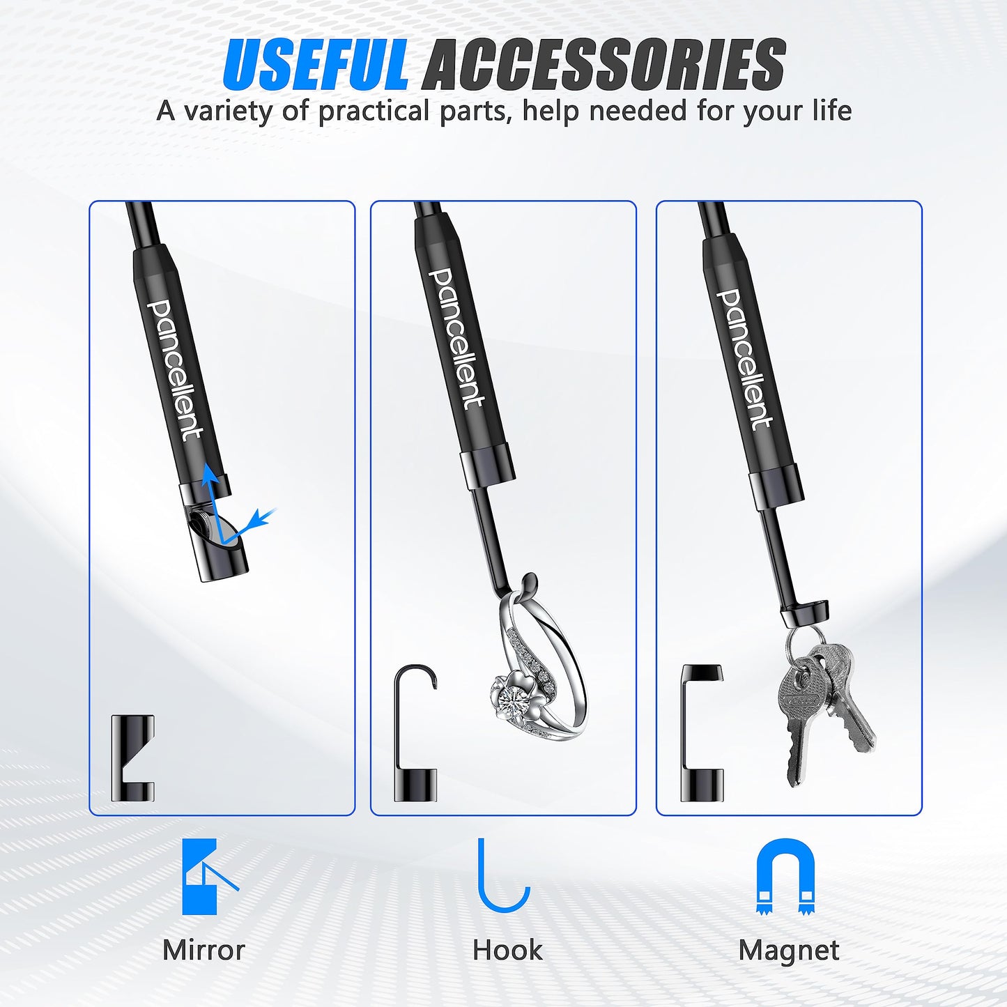 0.216 in Ultra-Thin Snake Inspection Borescope, Pancellent Type C Endoscope, Scope 1920P with 6 LED Lights for Android and iOS Smartphone, iPhone, iPad, Samsung (16.5FT)